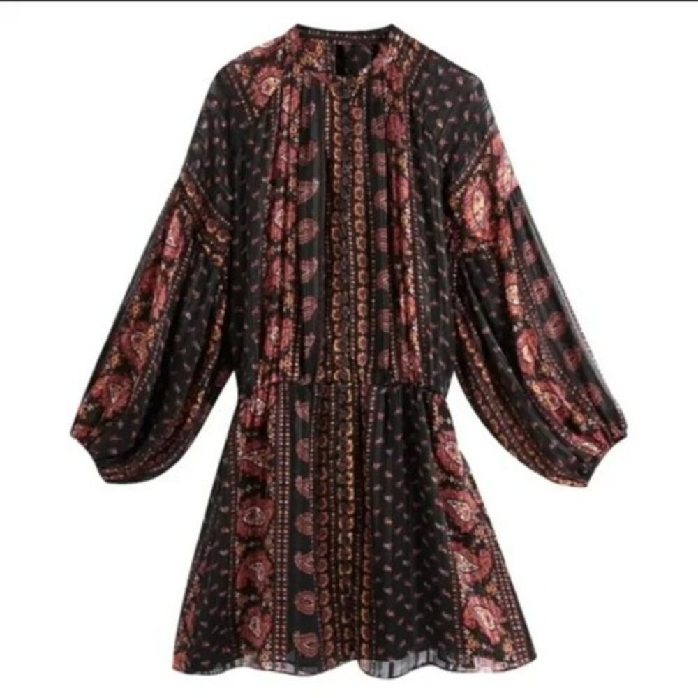 Zara boho pattern dress
